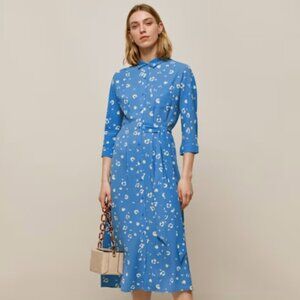 NWT Whistles Blue Watercolour Animal Dress, Size 12